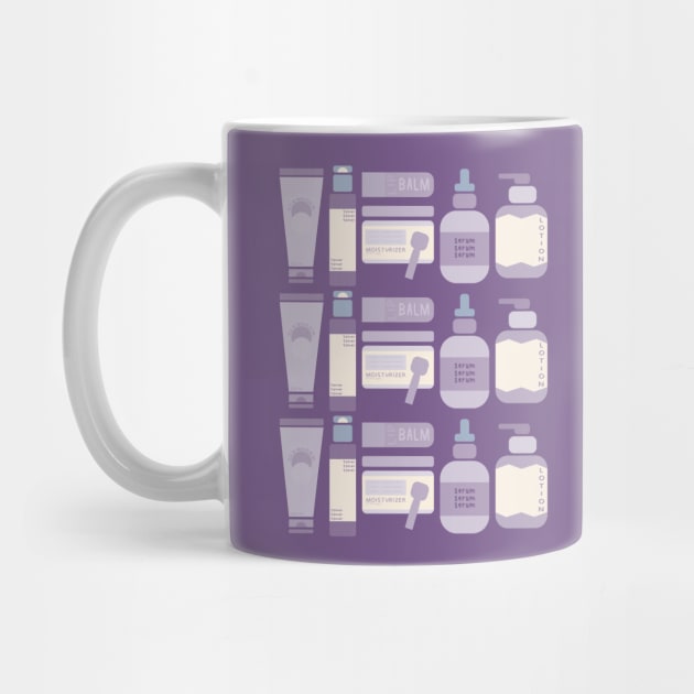 Skincare Essentials Pattern (Purple Version) by aaalou
